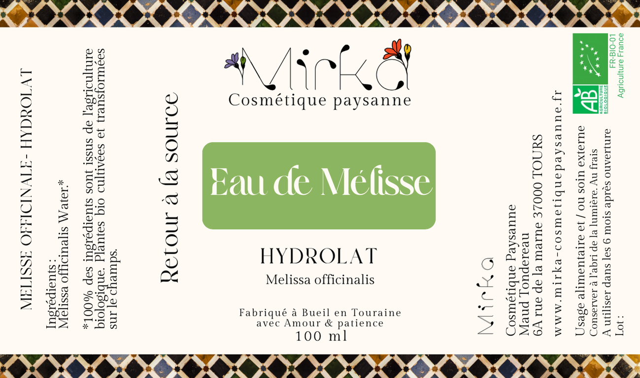 HYDROLAT DE MÉLISSE