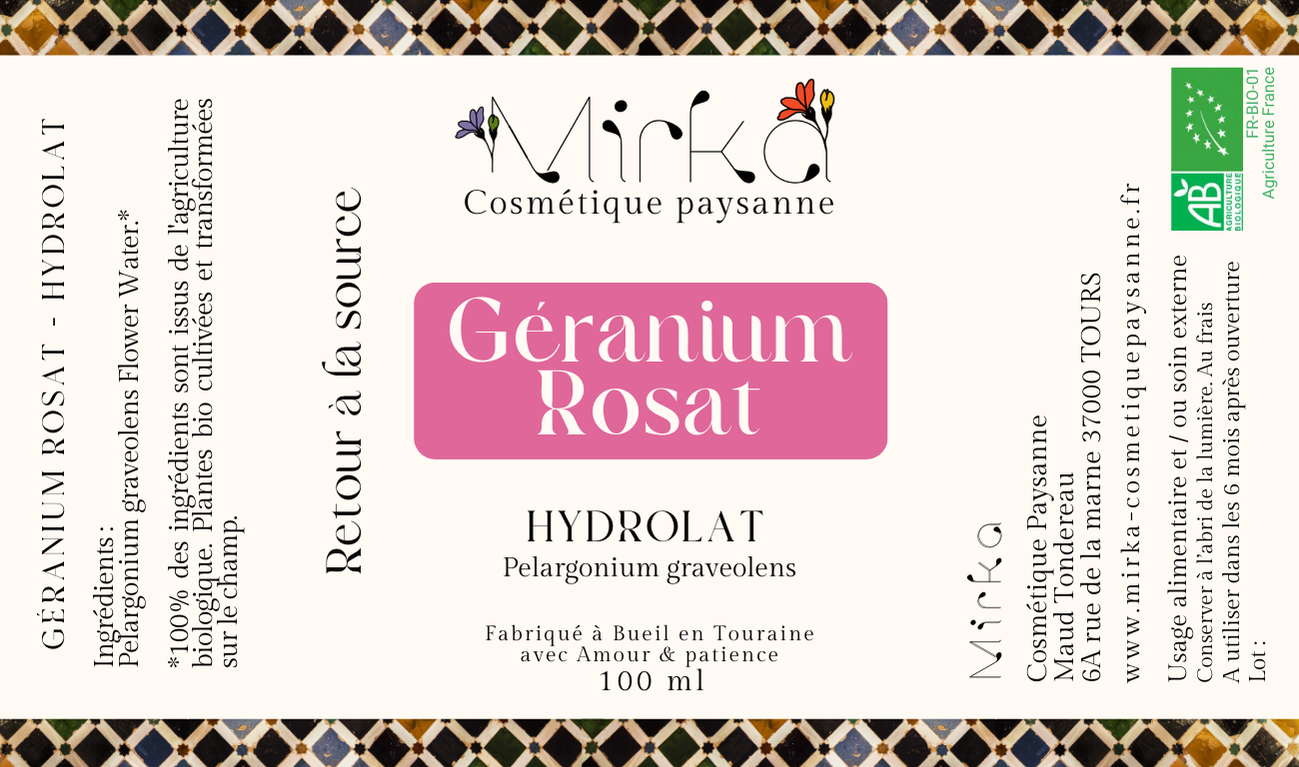 HYDROLAT DE GERANIUM ROSAT
