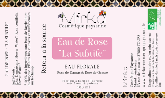 EAU DE ROSE "LA SUBTILE" 100ml