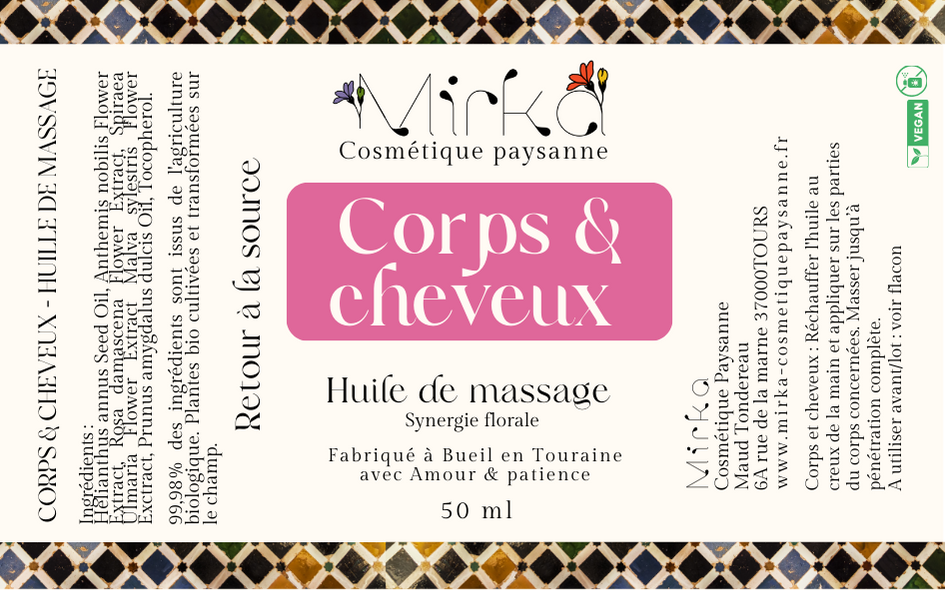 HUILE DE MASSAGE FLORALE CORPS & CHEVEUX