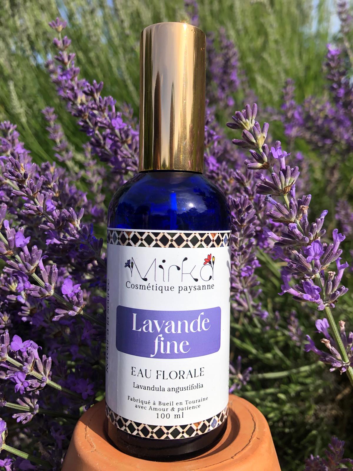 Hydrolat lavande fine 100ml - eau florale artisanale apaisante - Mirka cosmétique