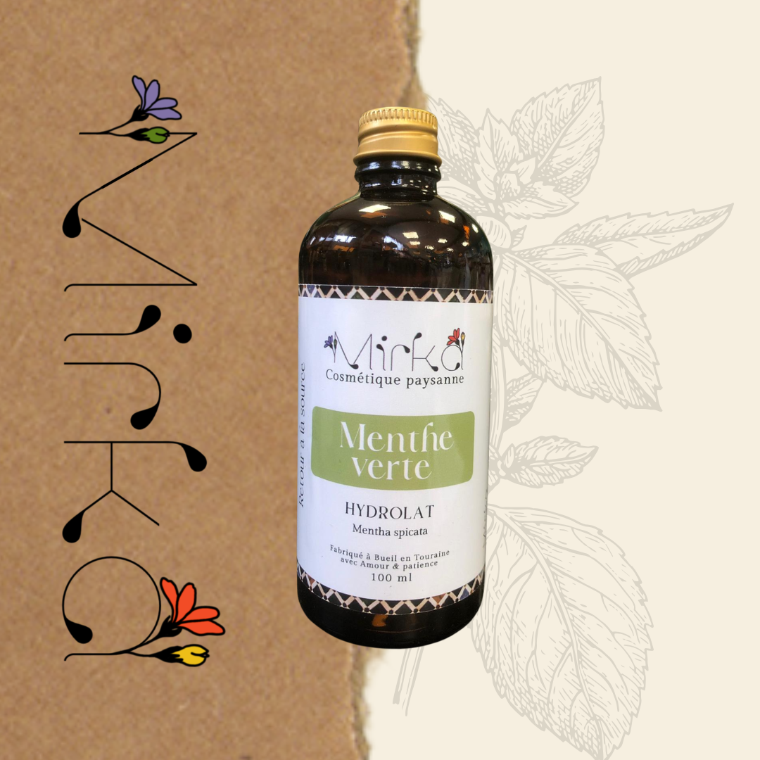 Hydrolat de menthe verte - fraîcheur et légèreté naturelle - Mirka Cosmétique Paysanne
