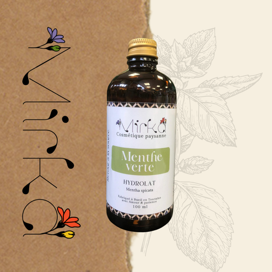 Hydrolat de menthe verte - fraîcheur et légèreté naturelle - Mirka Cosmétique Paysanne