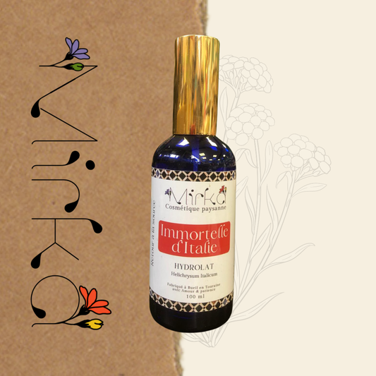 Hydrolat d'immortelle d'Italie - anti-âge et régénérant - Mirka Cosmétique Paysanne
