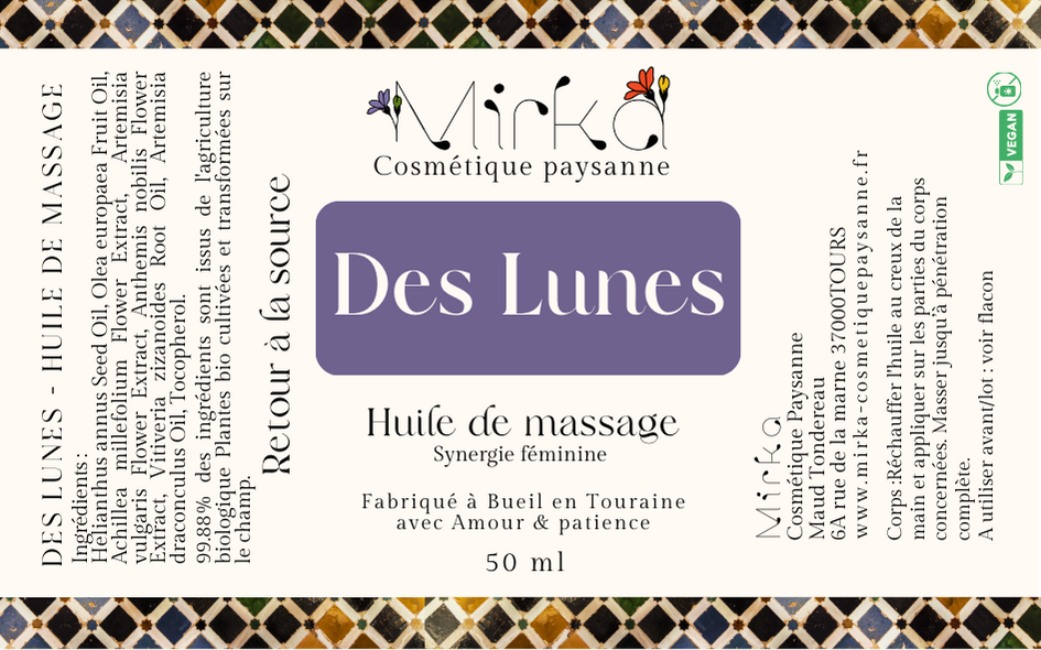 HUILE MASSAGE DES LUNES