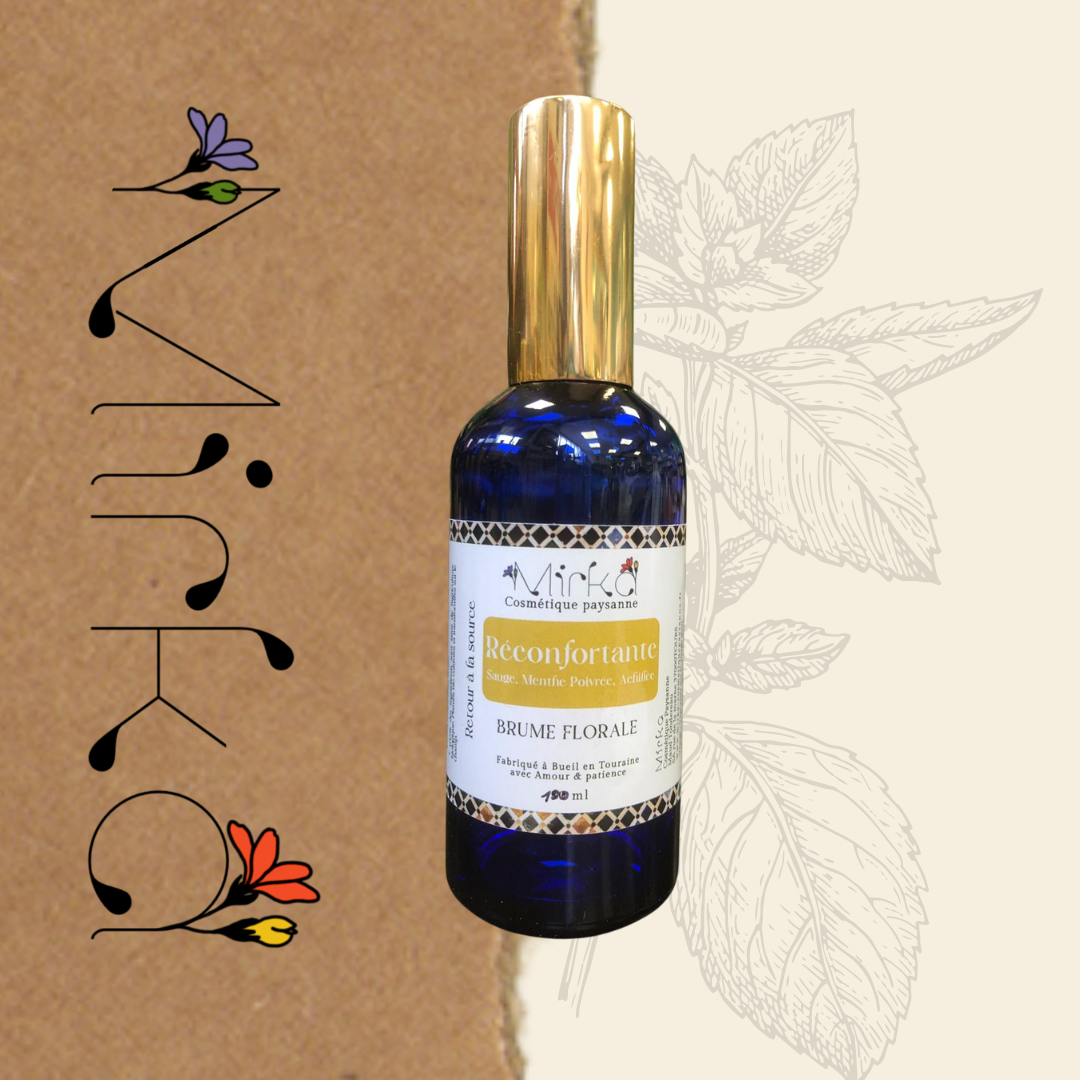 Brume florale Réconfortante 100ml - hydrolat naturel apaisant - Mirka Cosmétique Paysanne