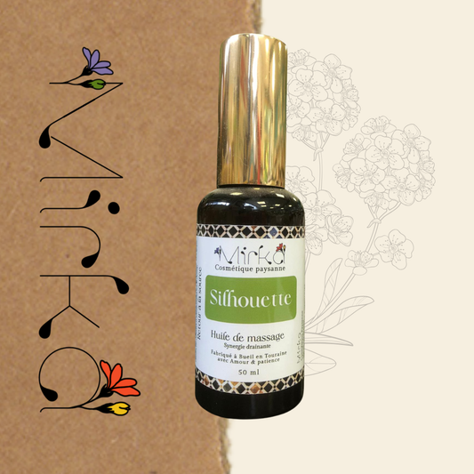 Huile de massage Silhouette - drainante et raffermissante - Mirka Cosmétique Paysanne